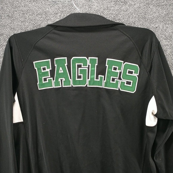 Nike Men's Full Zip Track Jacket Black Small Solid Eagles #4 Training Pockets - Picture 9 of 15
